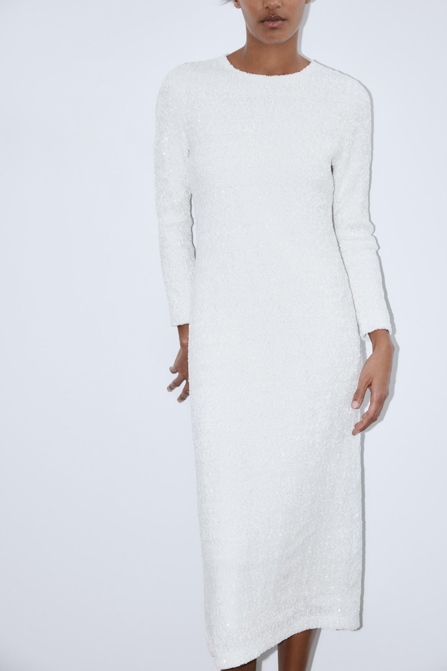 Vestido Lentejuelas Blanco