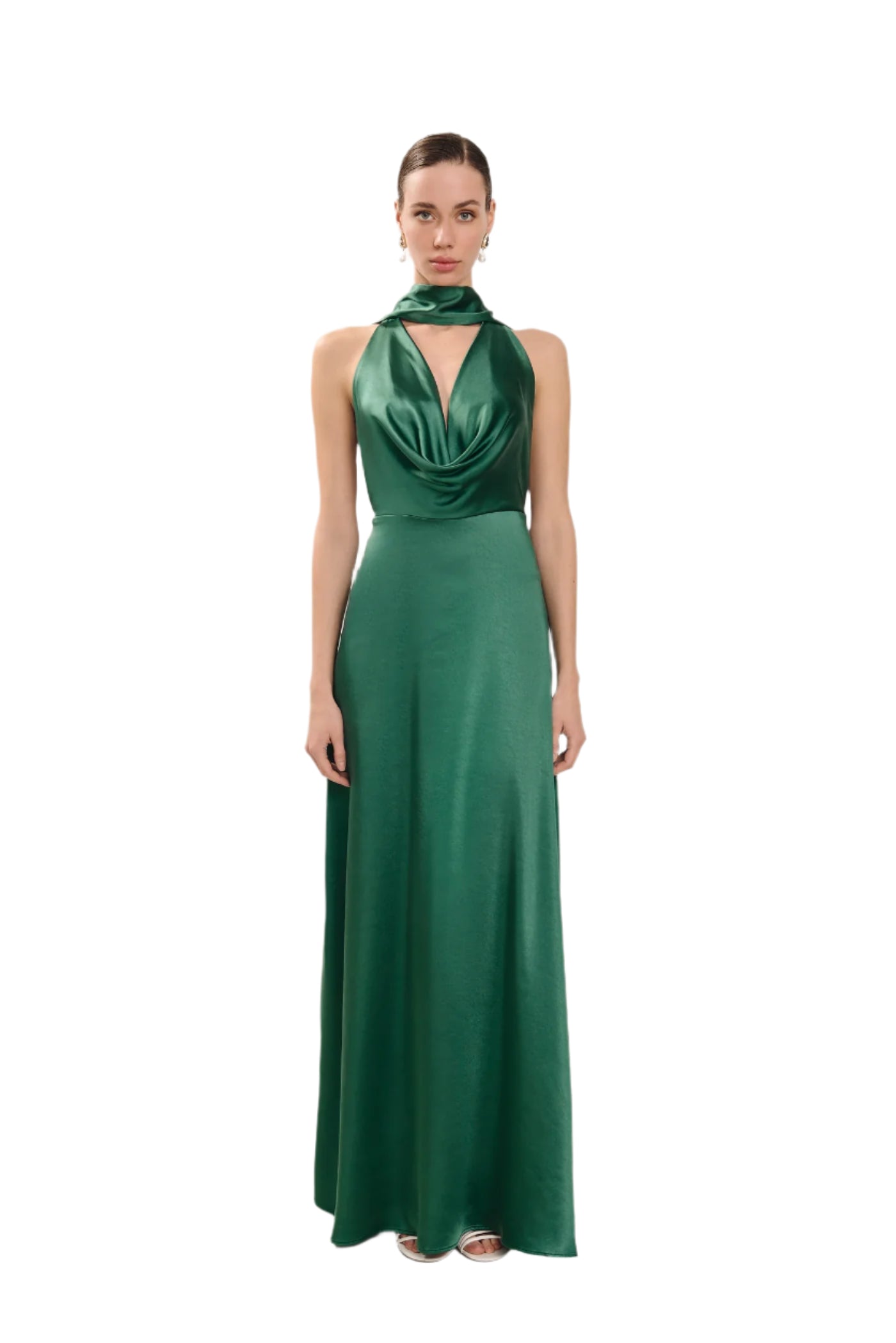 Vestido Olympia verde jade