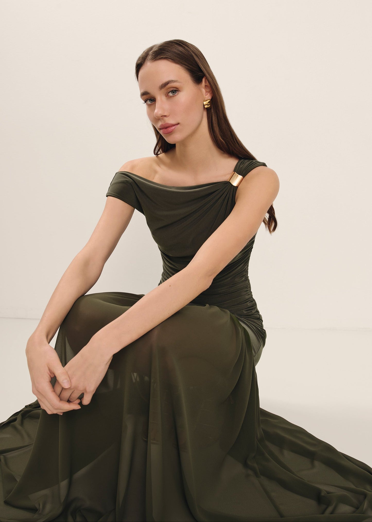 Vestido Moscato Verde Caqui