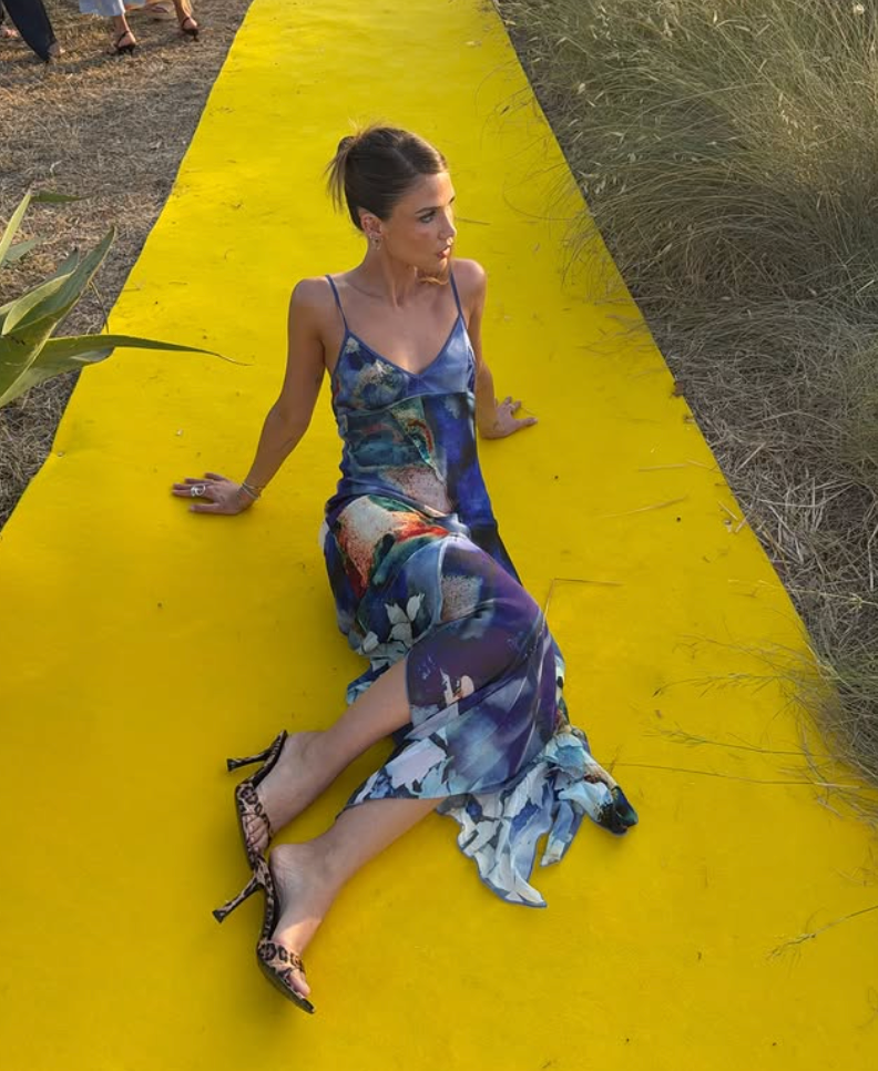 Vestido asimétrico estampado