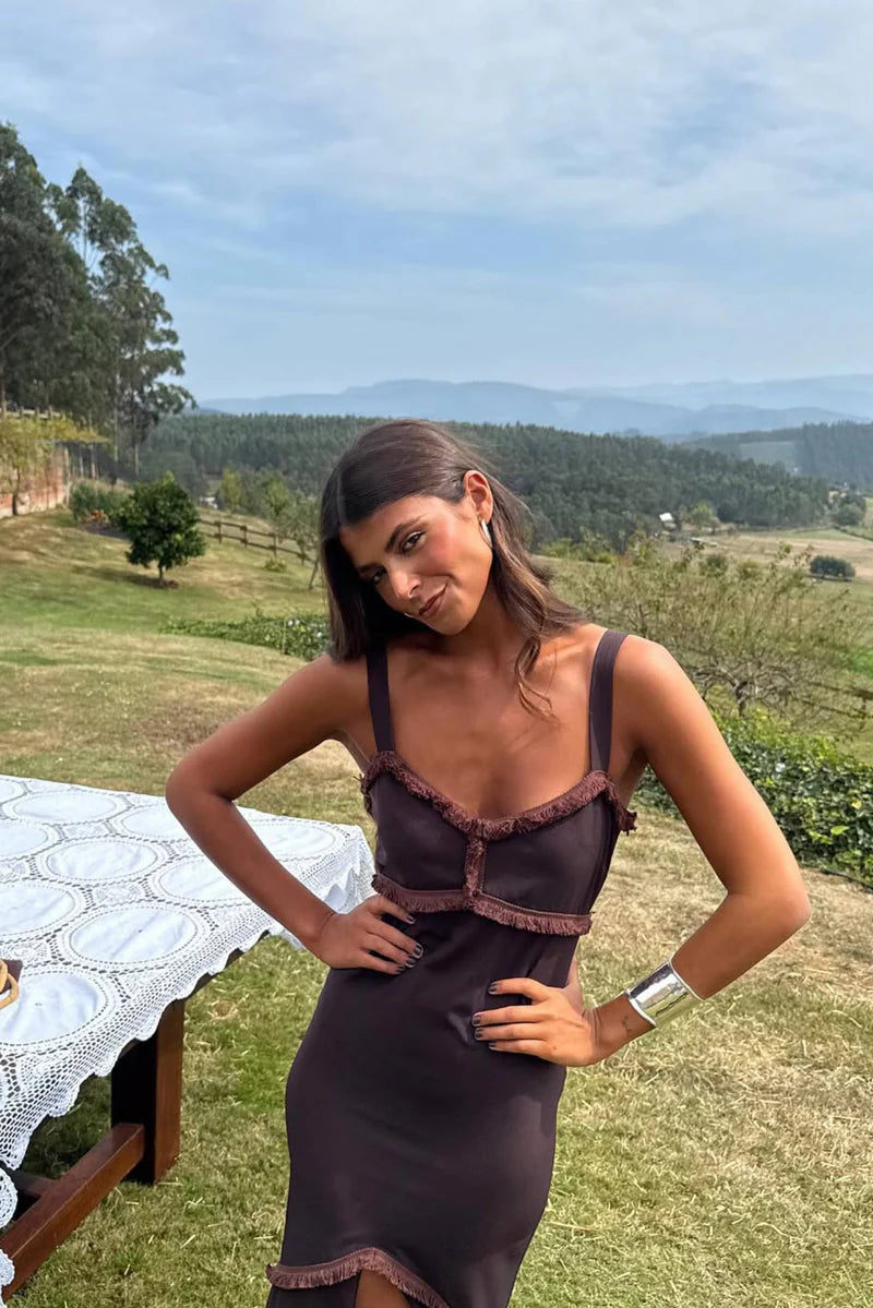 Vestido Loren Marrón