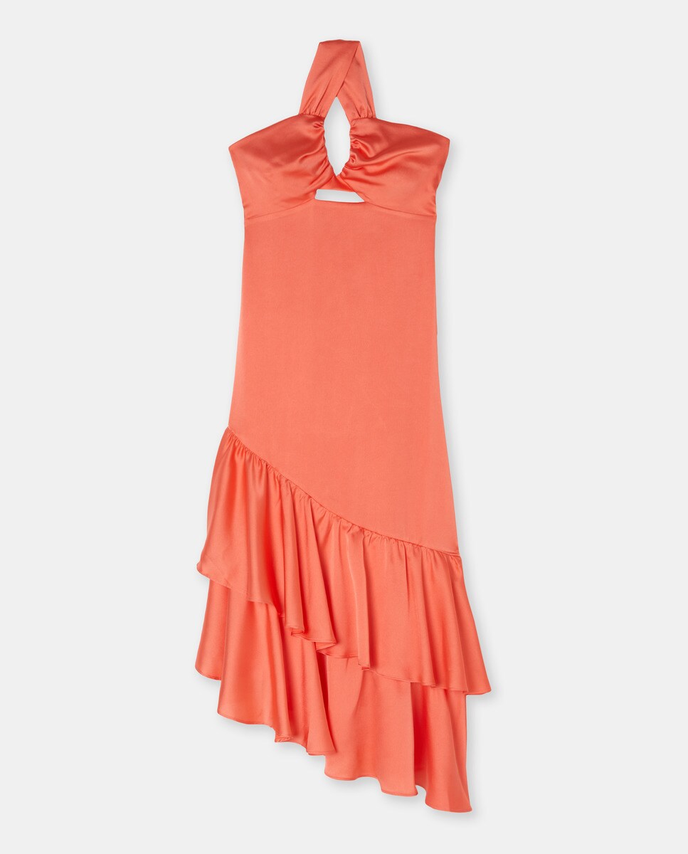 Vestido midi coral