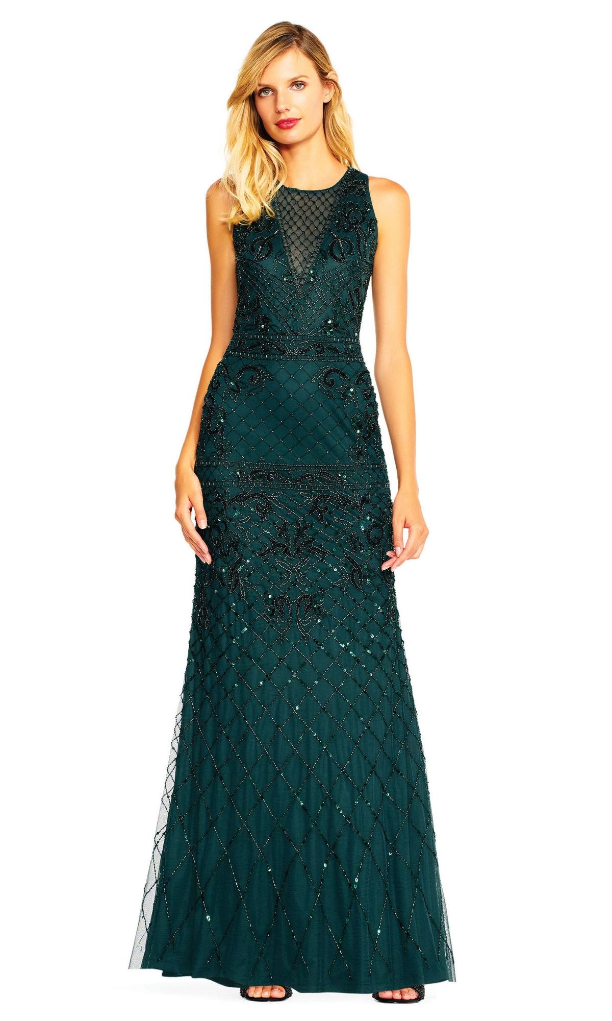 Vestido Lentejuelas Verde Madrina