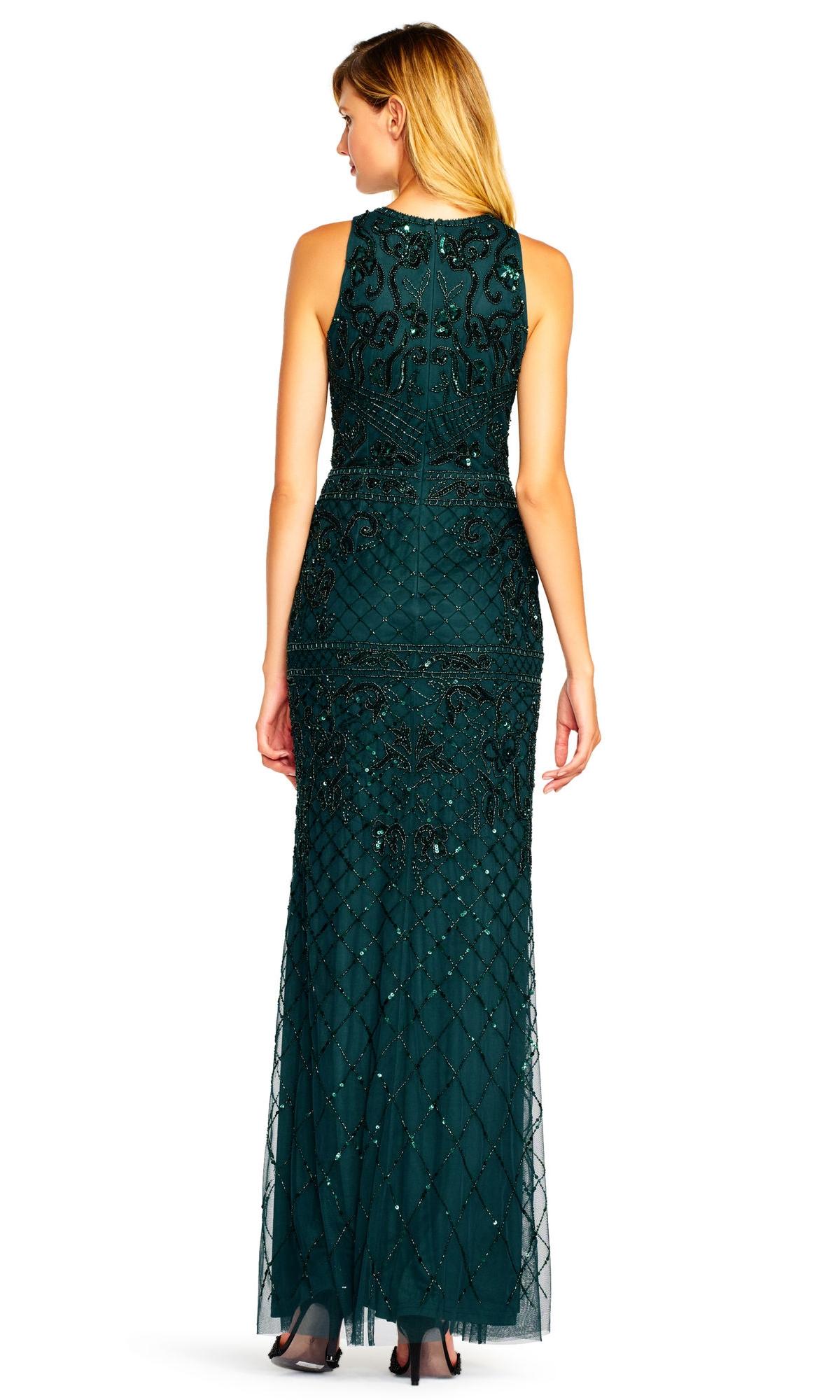 Vestido Lentejuelas Verde Madrina