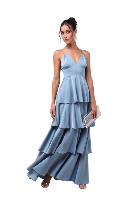 Vestido Gracia Azul Pizarra