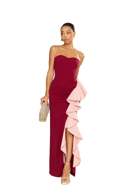 Vestido Macarena Granate