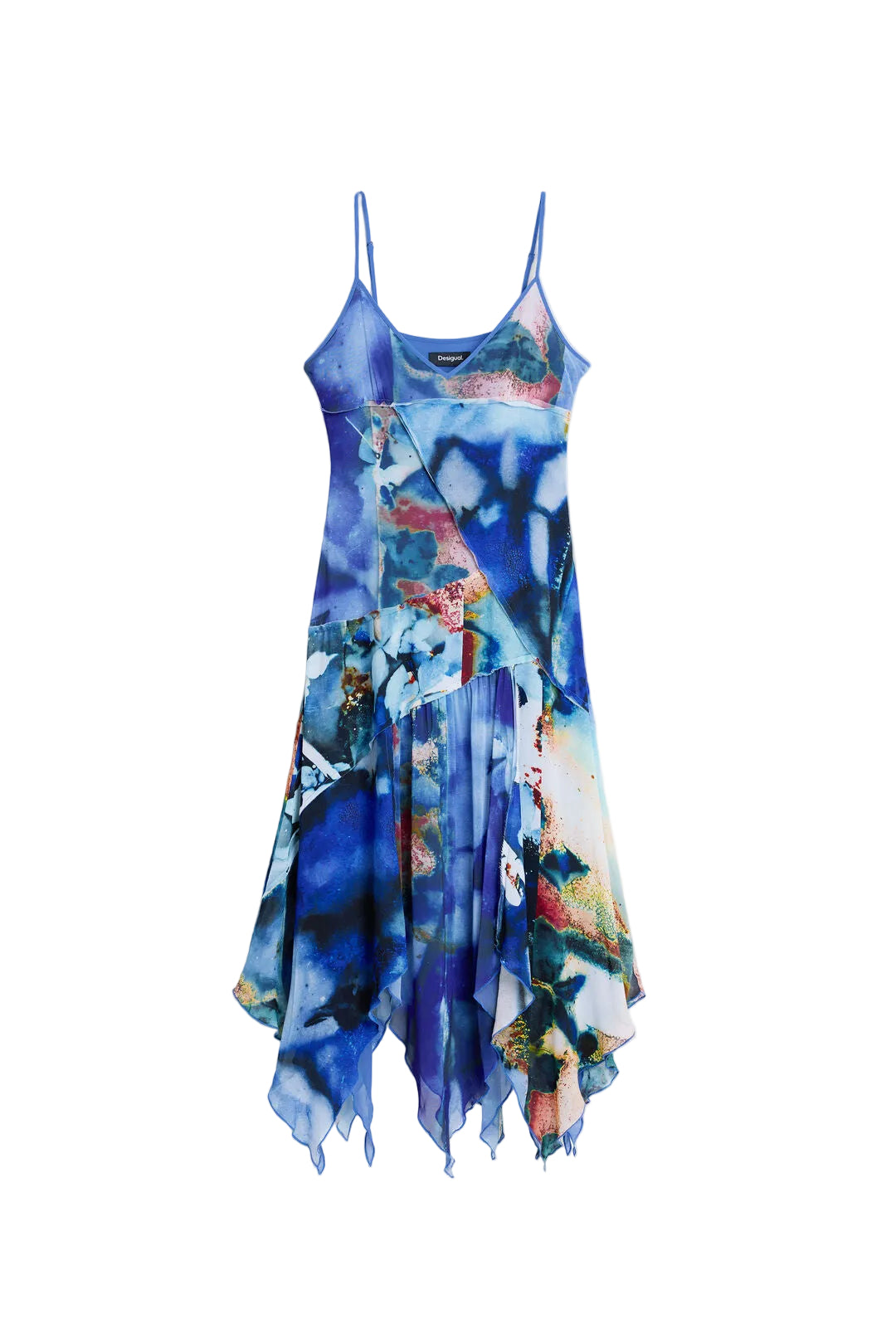 Vestido asimétrico estampado