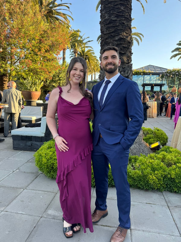  con Vestido Dalia Frambuesa