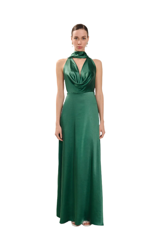 Vestido Olympia verde jade