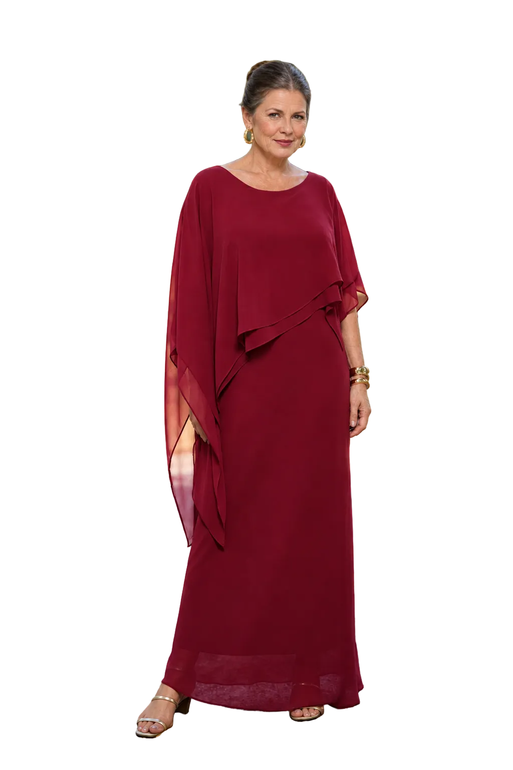 Vestido Hungría Marsala