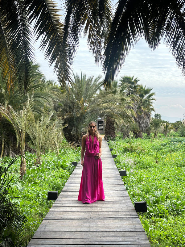Anitarojasb con Vestido Marrakech Fucsia