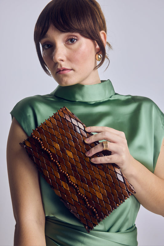 Clutch Rectangular Cafe Brasil
