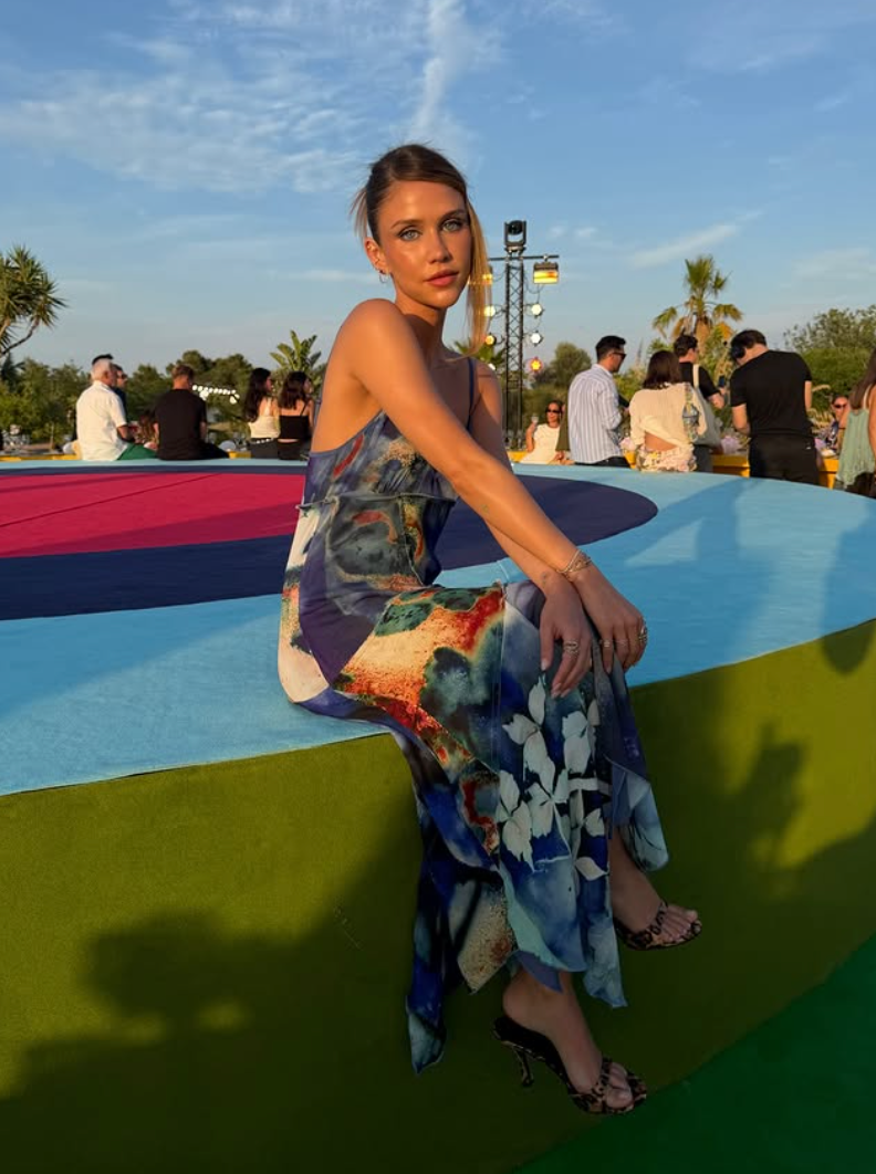Vestido asimétrico estampado