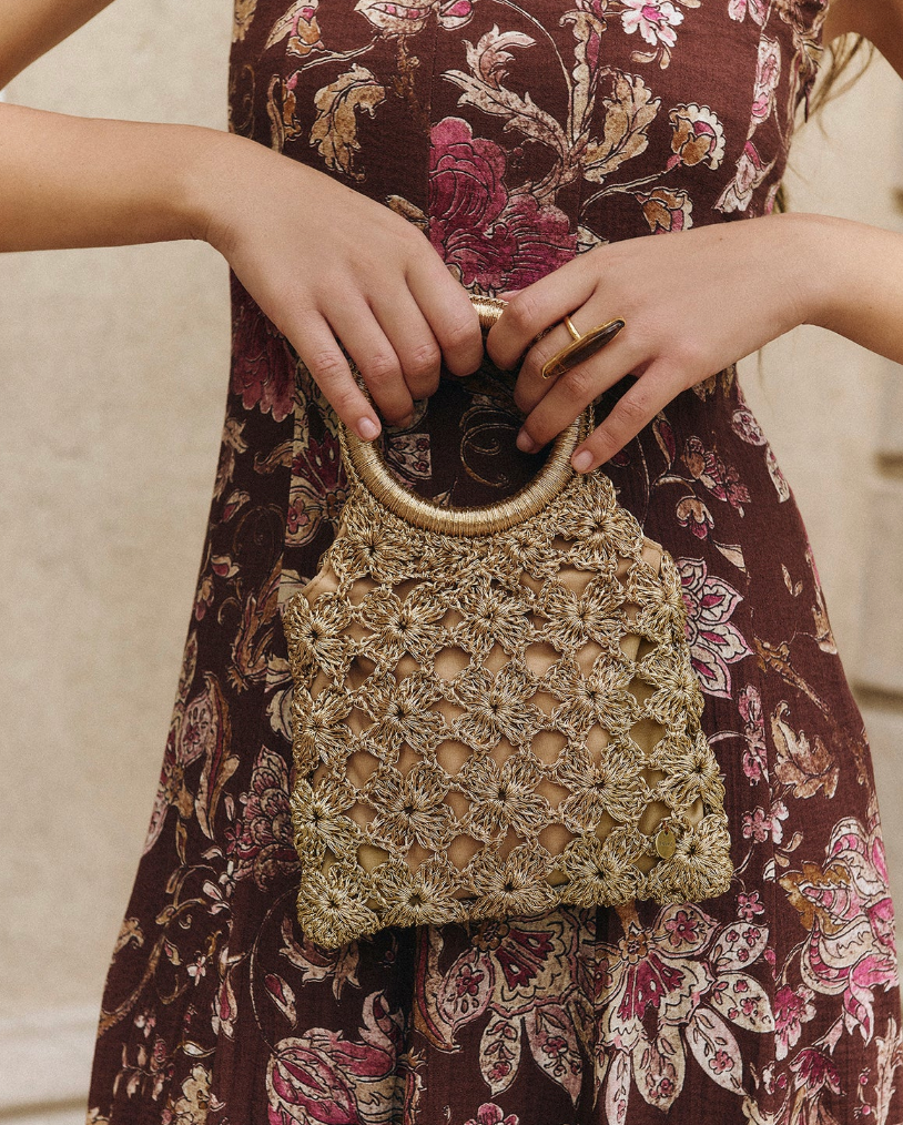 Bolso Crochet Dorado
