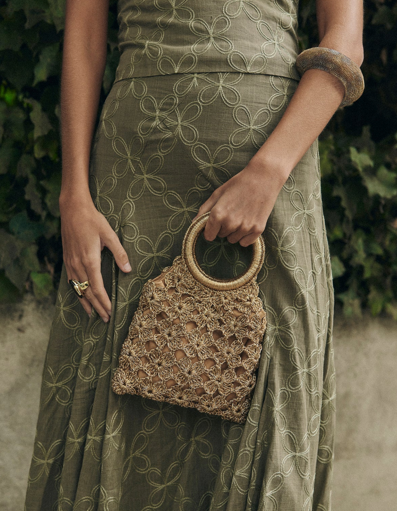 Bolso Crochet Dorado