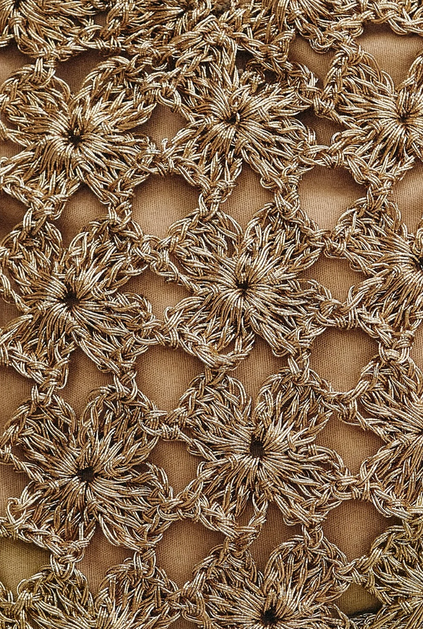 Bolso Crochet Dorado