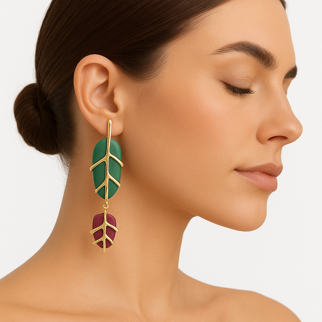 Aros Hoja Verde & Burdeo
