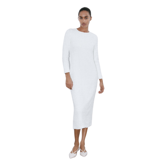 Vestido Lentejuelas Blanco