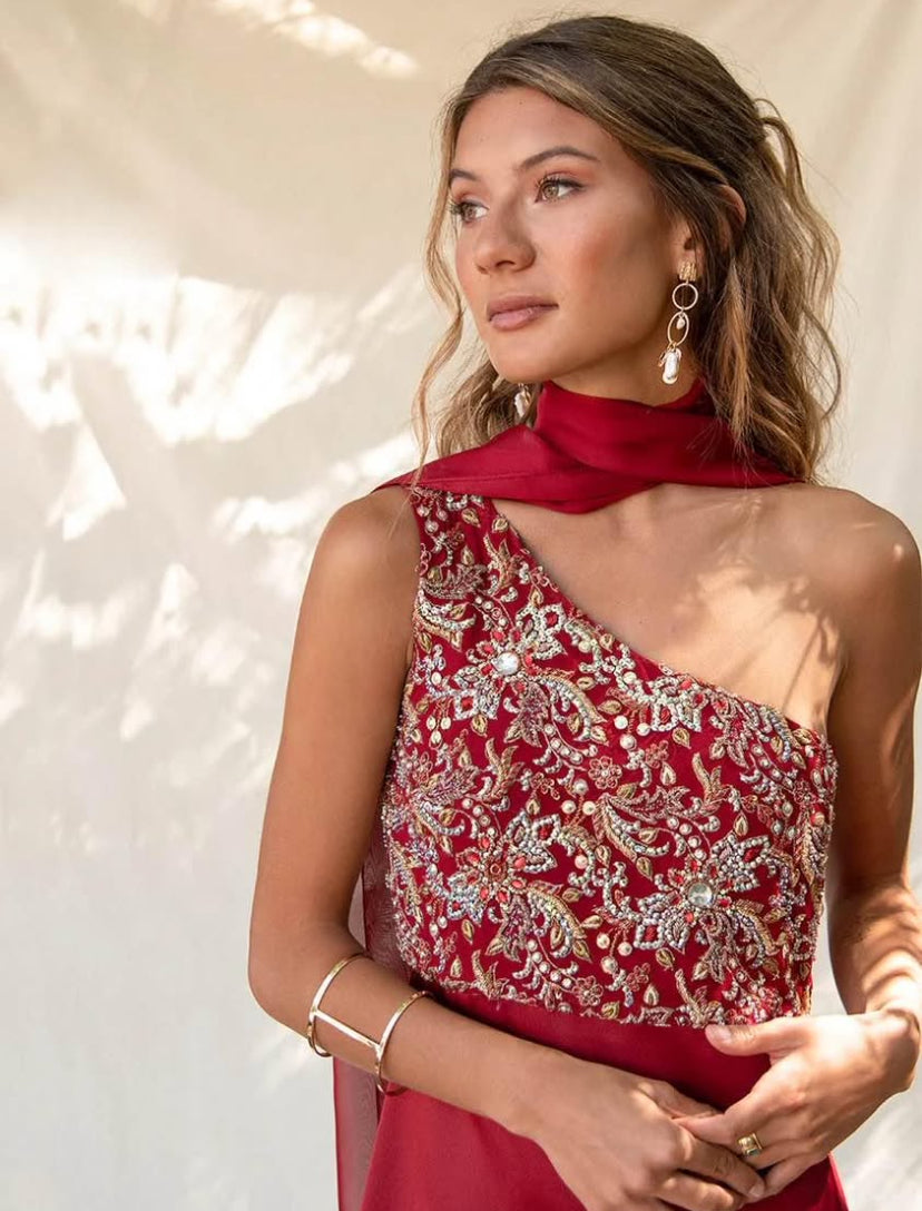 Vestido roca bordado