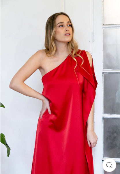 Vestido rojo largo