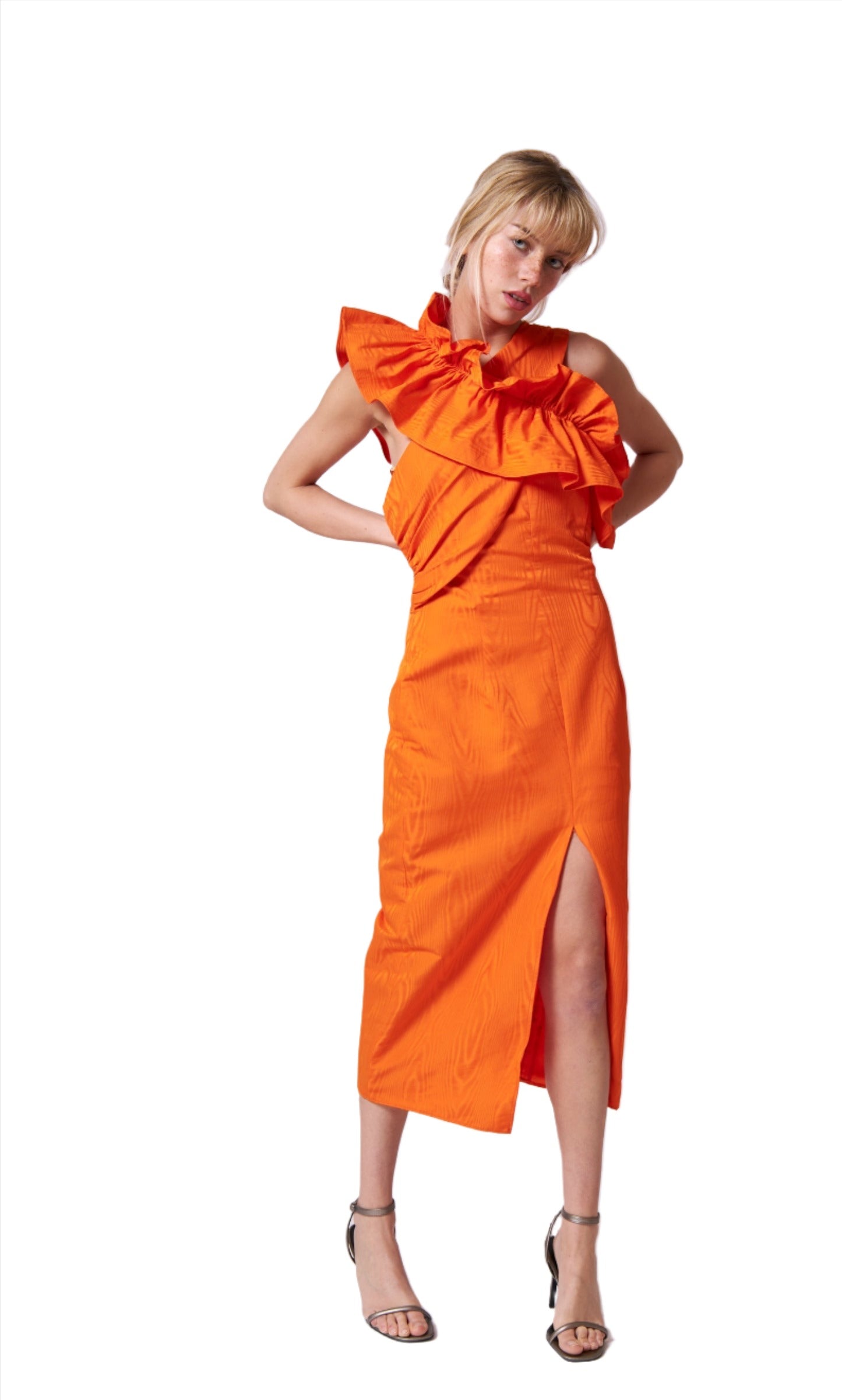 Vestido Midi Voila Naranja