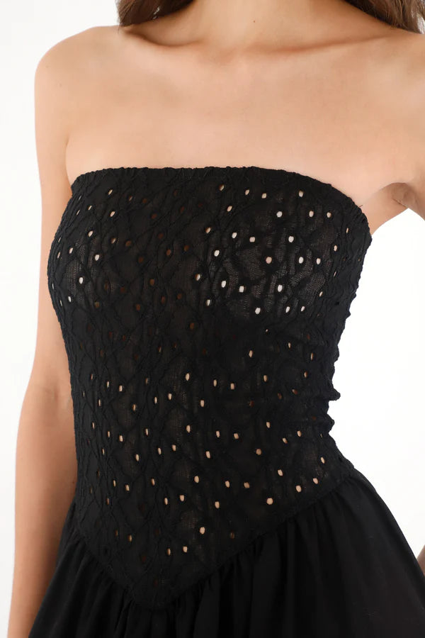 Vestido Strapless maxi