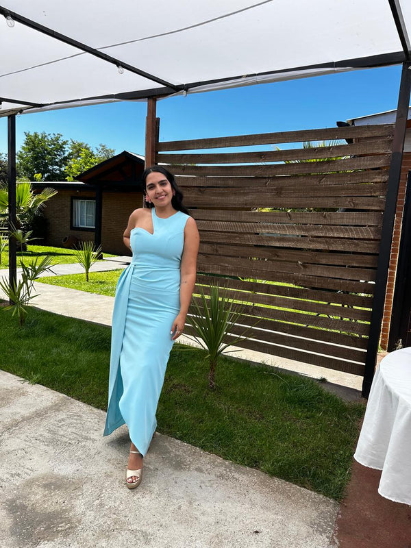 con Vestido Corina Celeste