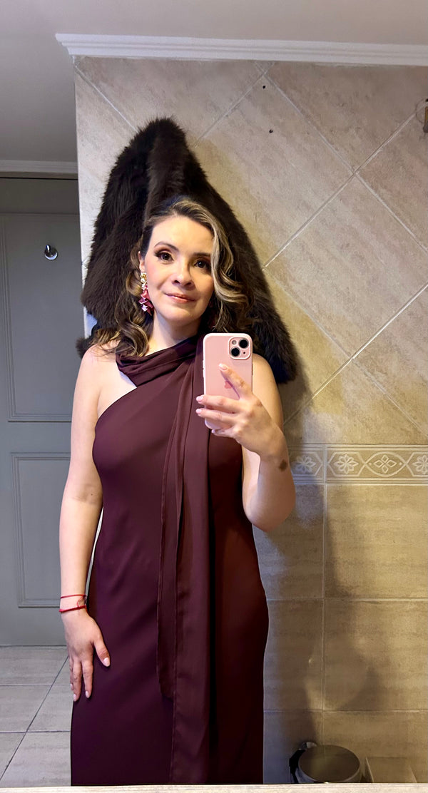  con Vestido Alhambra-Marrón