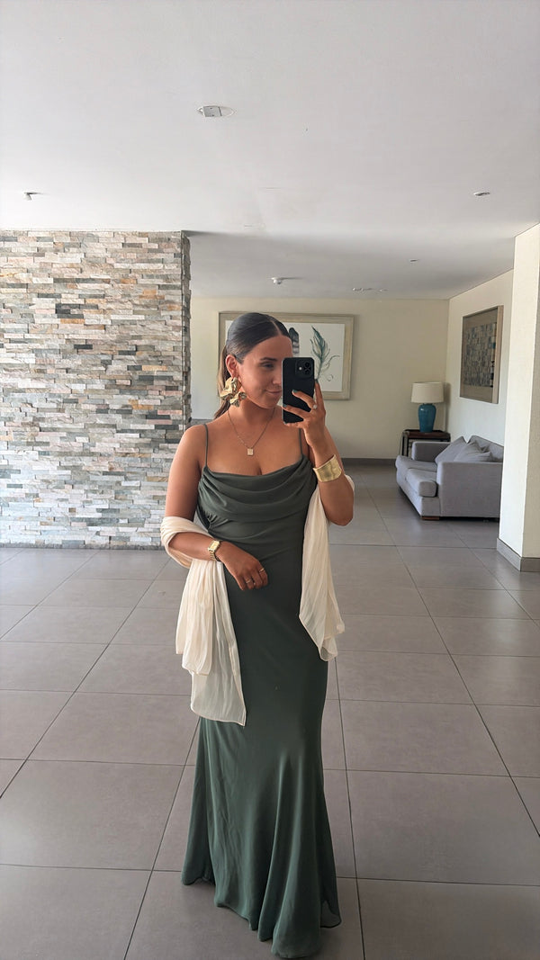  con Vestido Brasil Verde Oliva