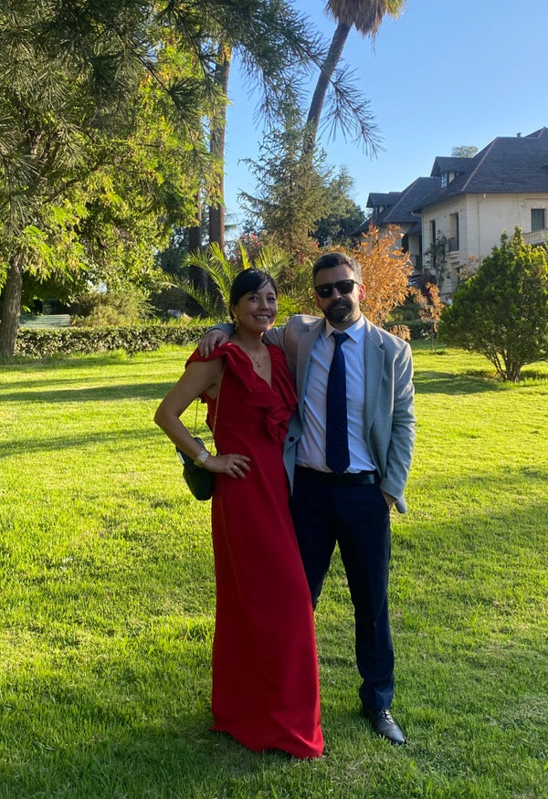  con Vestido Rojo