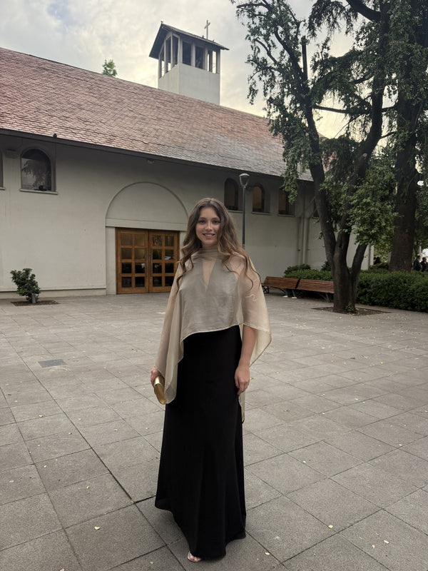 cote.flores con Vestido Marrocos Negro