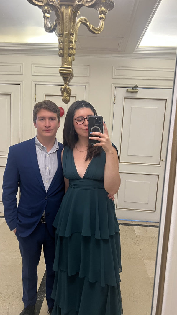  con Vestido Andrea Verde Botella