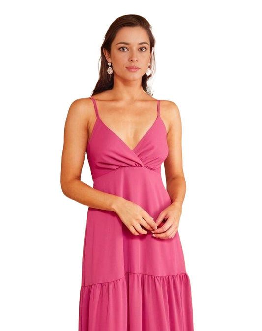 Vestido Leticia Fucsia Oscuro