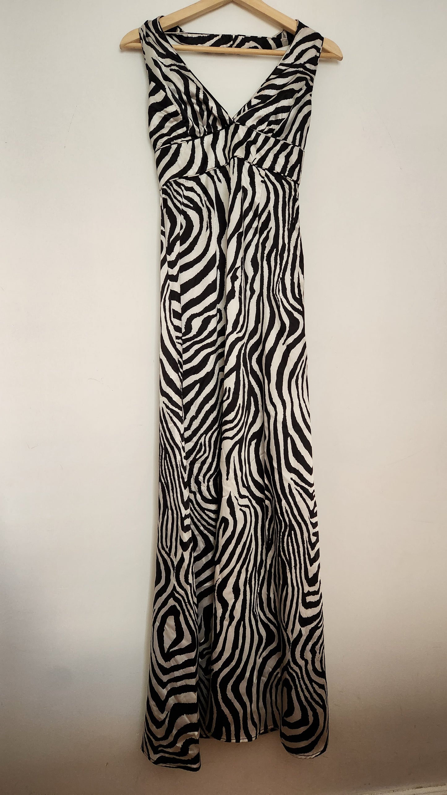 Vestido zebra satén