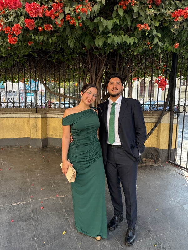  con Vestido Kos Verde