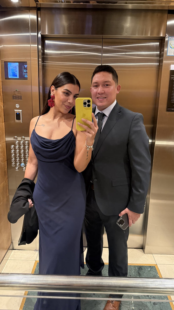 maaaaura con Vestido Brasil Azul Marino