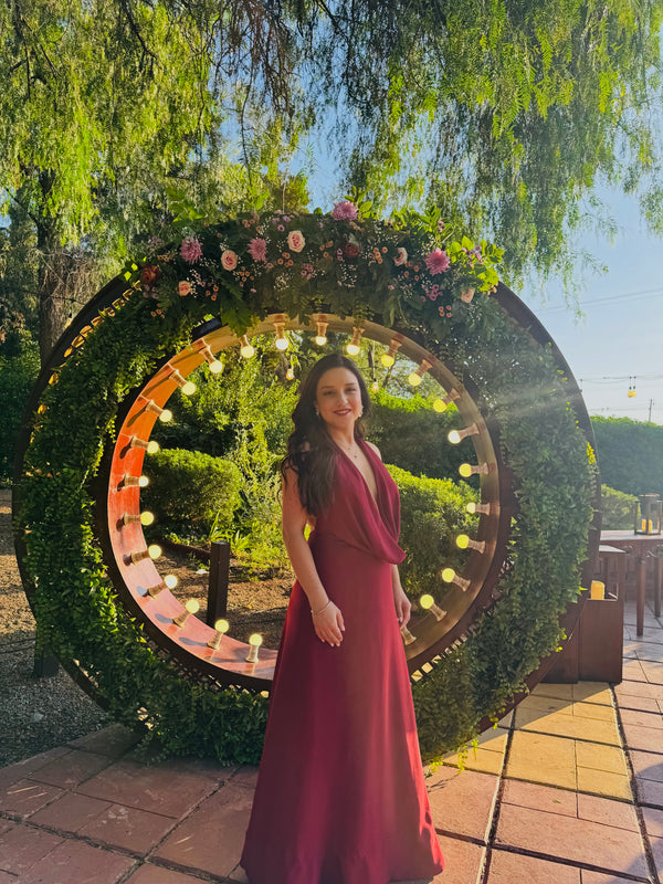  con Vestido Marrocos Marsala