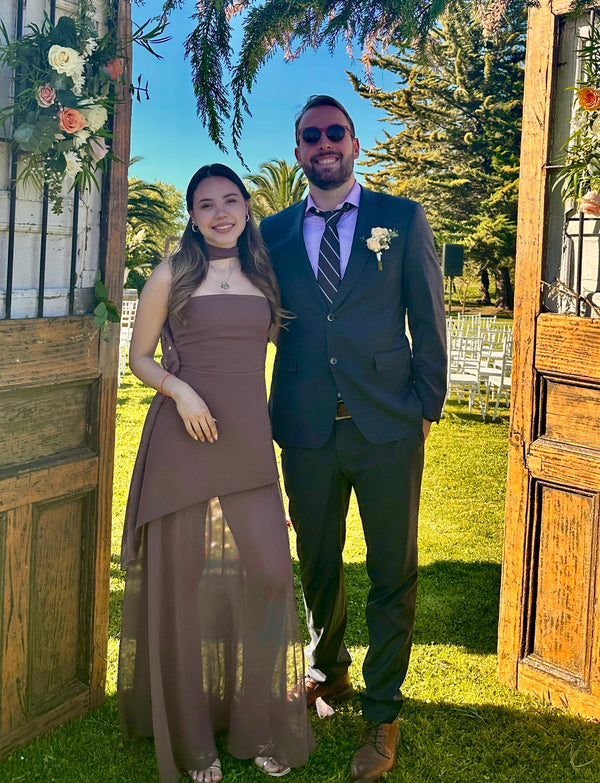  con Vestido Monaco Café