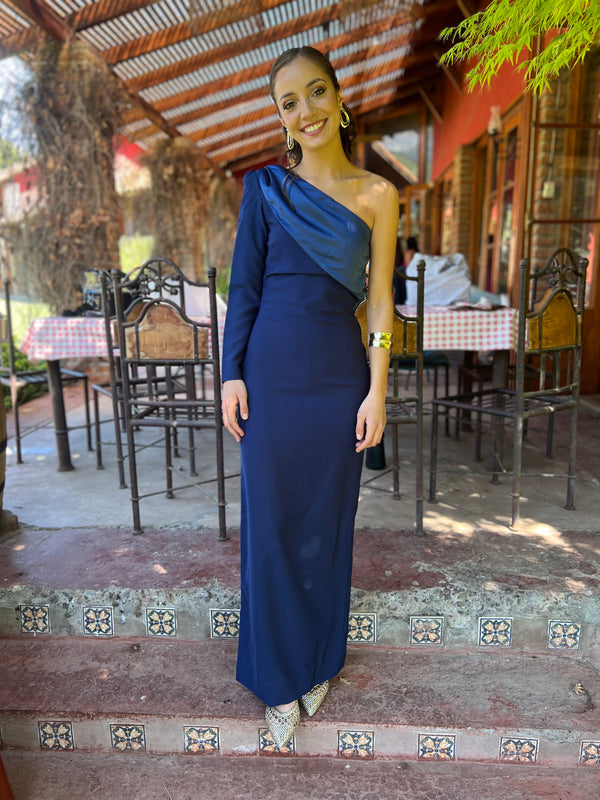  con Vestido Sasa Azul