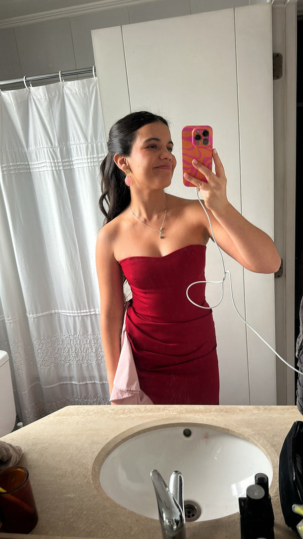 sofizunigav con Vestido Macarena Granate